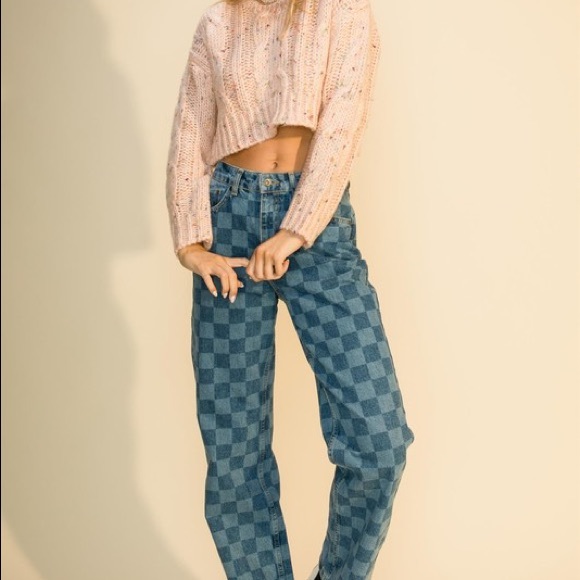 Pale Pink Multicolor Speck Sweater - Picture 4 of 4